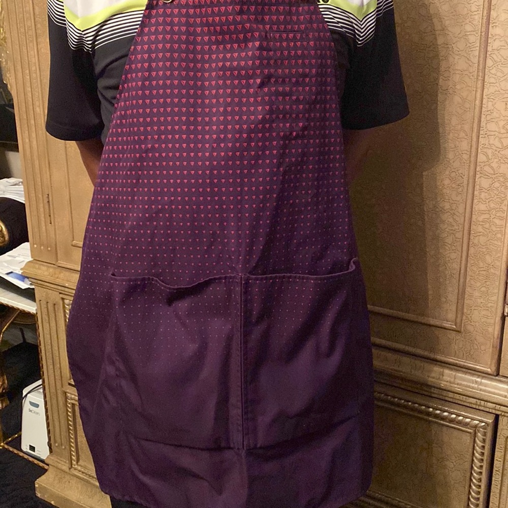 Delta Airlines Plum and red Apron, size small